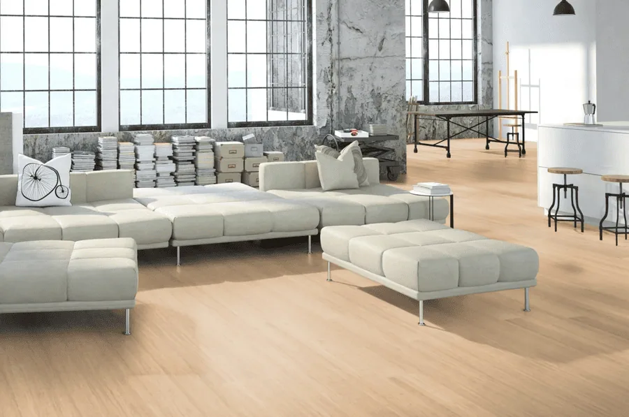 moso bamboo vloer met bankstelsels