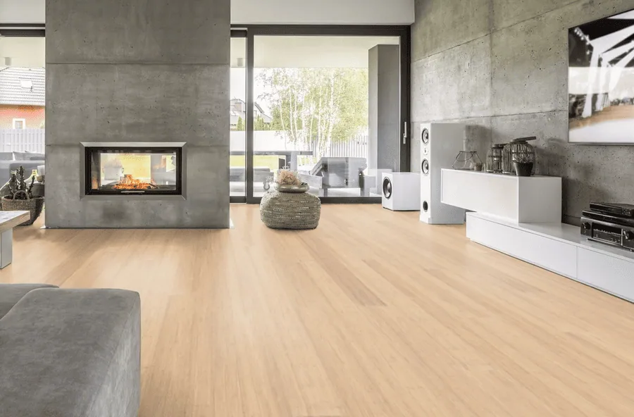 moso bamboo vloer in moderne woonkamer
