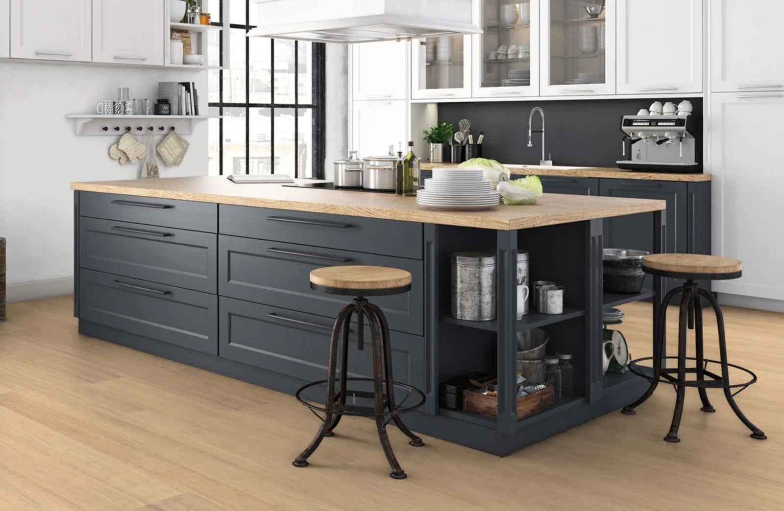 moso bamboe vloeren in de keuken