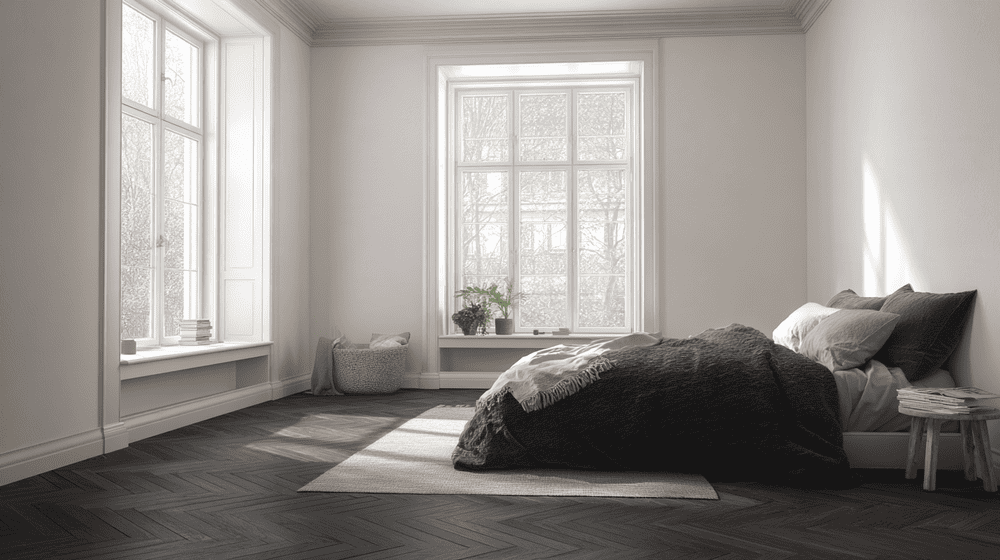 visgraat vloer voor in de slaapkamer