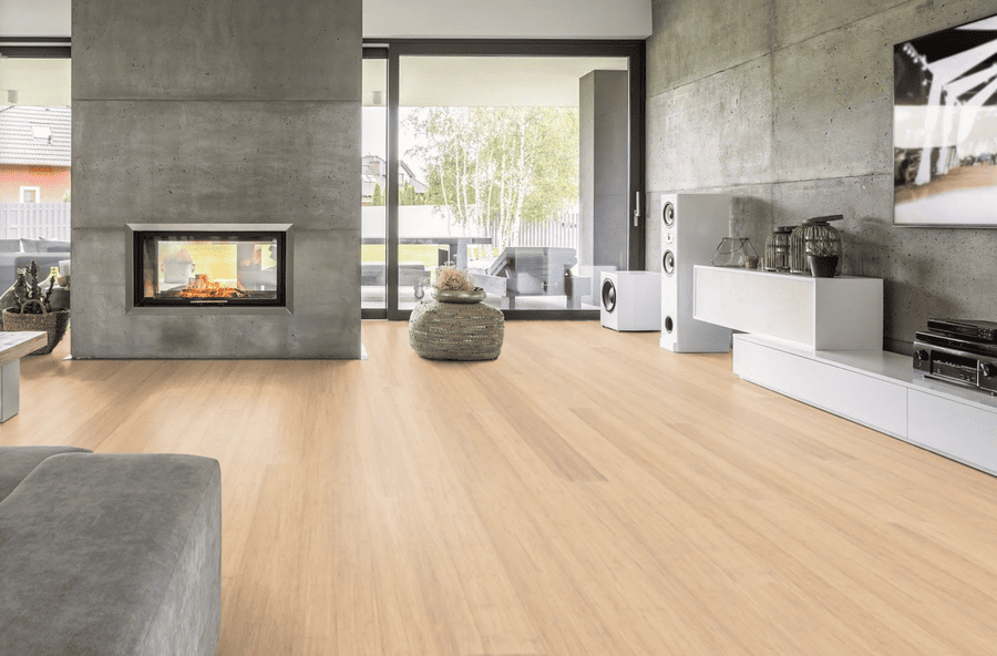 moso bamboo vloer in moderne woonkamer
