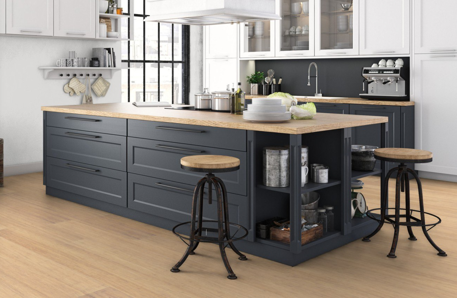 moso bamboe vloeren in de keuken